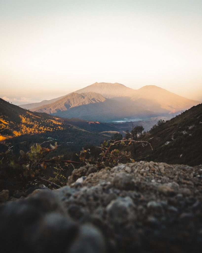 black and brown mountain