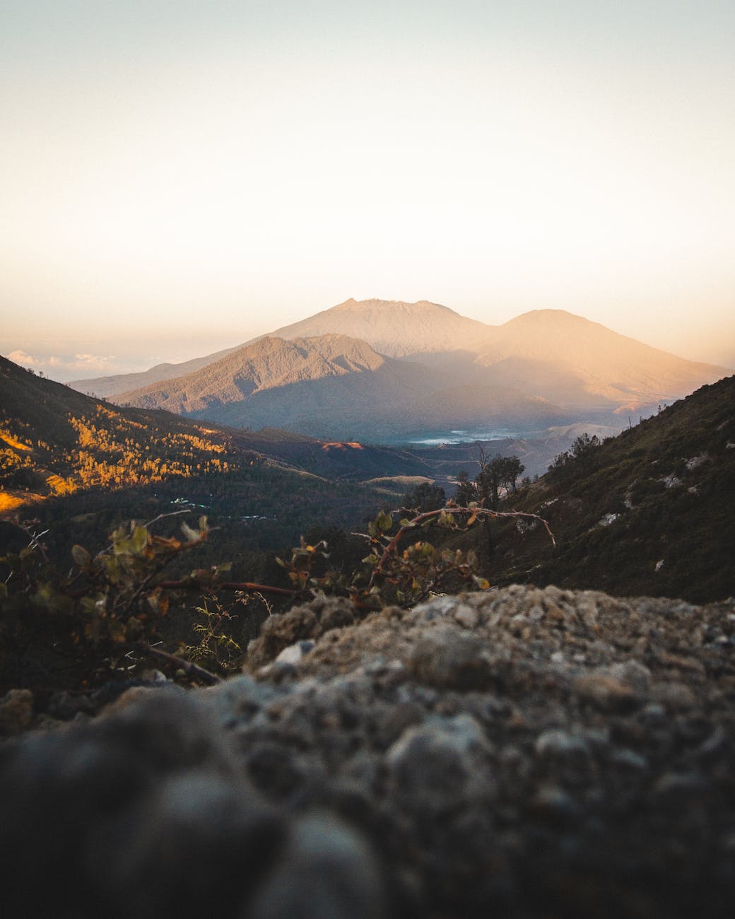 black and brown mountain