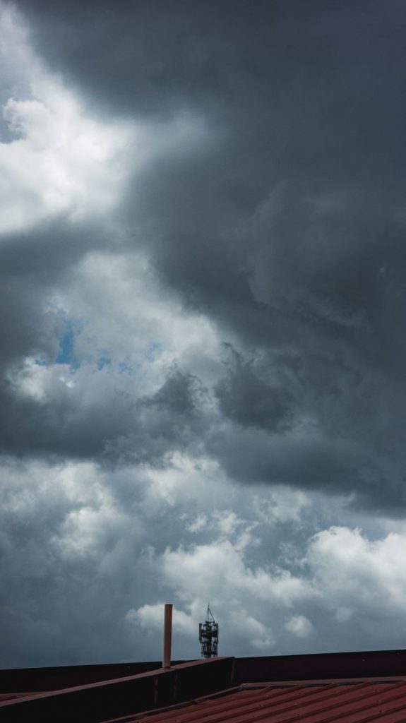 dark clouds in the sky