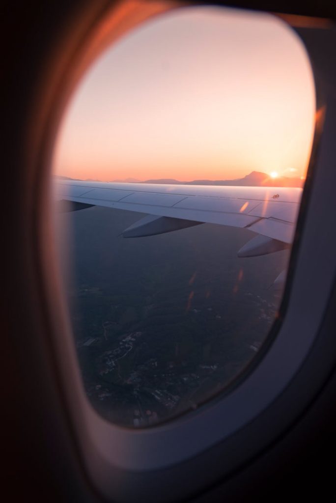 airliner mirror view