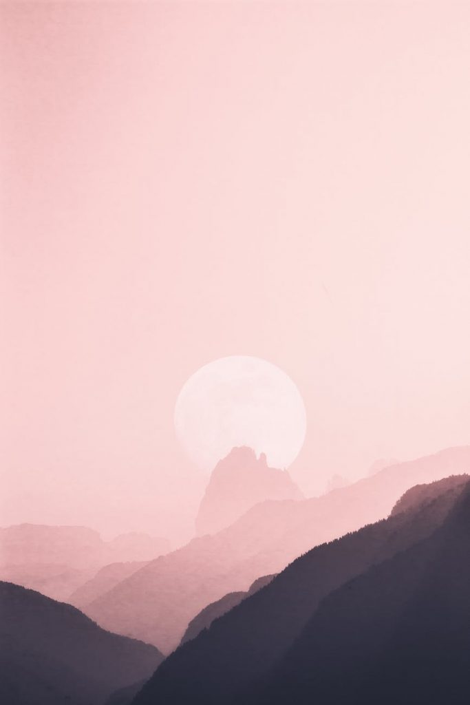 silhouette of mountain