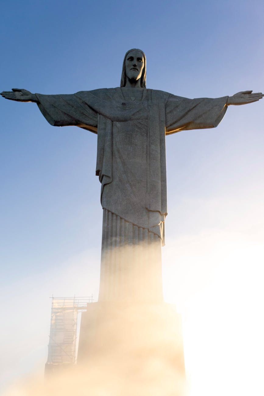 statue of the christ the redeemer rio de janeiro brazil