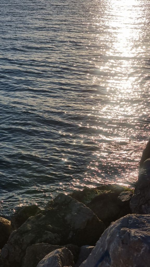 rocks beside the sea