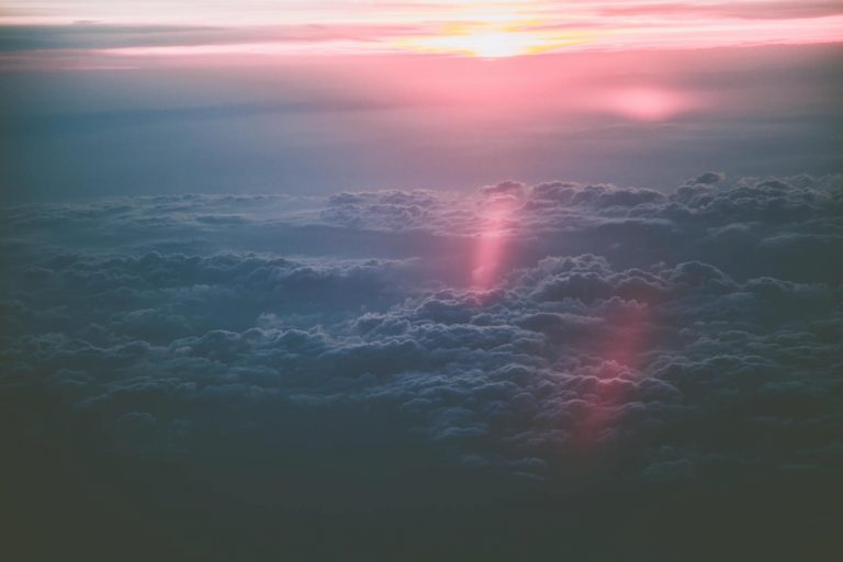view of clouds during sunset