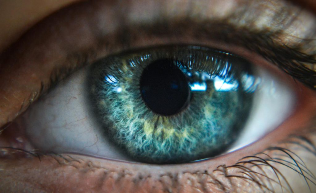 close up of an eye