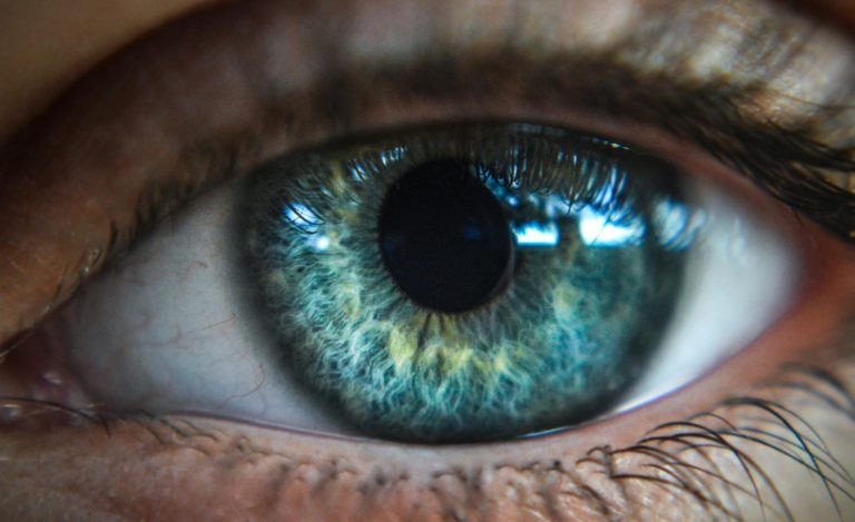 close up of an eye