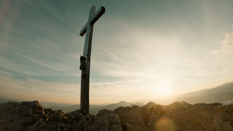 scenic sunset view from bavarian alps
